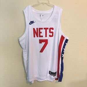 Kevin Durant Brooklyn Nets Nike Dri-FIT White Red Men Basketball Jersey Size XXL